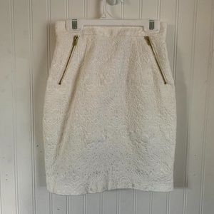 H&M Floral Pencil Skirt with Gold Zippers, US 2